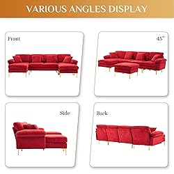 Wrofly U-Shaped Sectional Sofa Couch, 114" Comfy