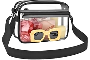 MAY TREE Clear Bag for Stadium Events, Small Clear Purse Suitable for Concert Outfits, Sports, Work and Festivals