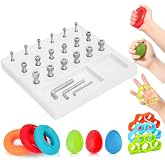 DICYWUDI Wooden Pegboard for Finger Dexterity, Finger Strength Trainer for Hand Grip Strengthener Targeted Strength, Relief &amp; Recovery&ndash; for Men, Women, and Seniors