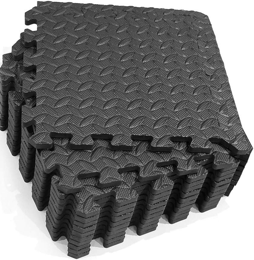 NOBRANDED 12Pcs Puzzle Exercise Mat, EVA Foam Interlocking Tiles, Protective Flooring Mats for Gym Equipment and Cushion for Workouts : Sports & Outdoors