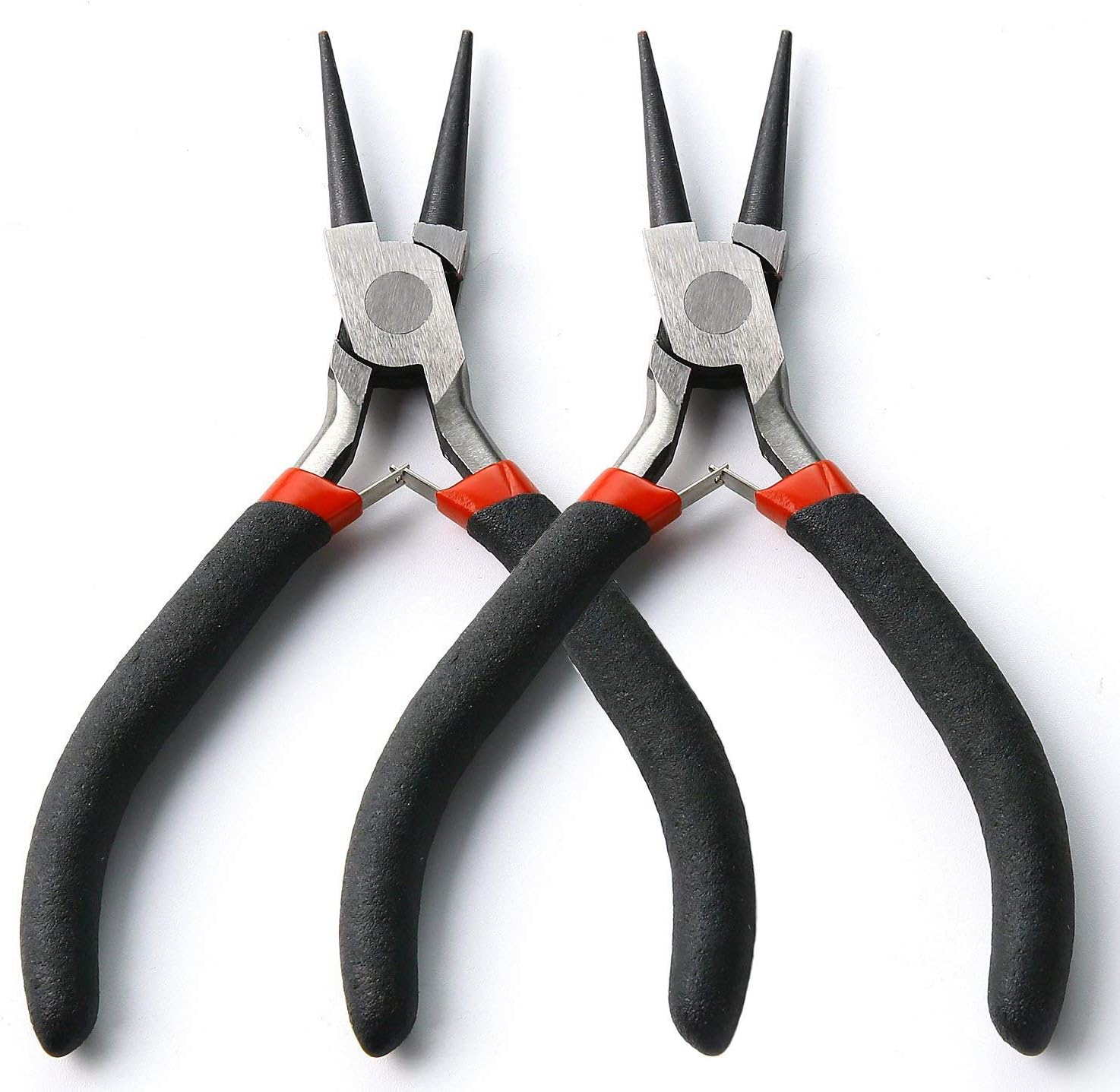 2Pcs Jewelry Pliers, Round Needle Nose Pliers (5-Inch)