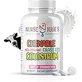 Nurse Julie's Chewable Colostrum Tablets for Kids - 100% Grassfed New Zealand Colostrum - Immune Support, Gut Health in Children - 60 Tablets - 2 Month Supply
