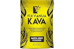 Fiji Vanua Kava Premium Santa Cruz Powder, Medium Grind Noble Root, Easy to Prepare Kava with A Smooth and Creamy Taste, Kava Root Powder, 8 oz