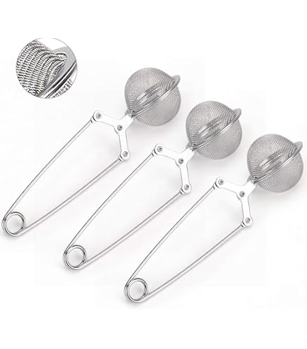 Set 2 Passoires à Thé En Inox – Forme Ronde Et Ovale, Avec Chaîne – Pour Thé En Vrac, épices, Infusions