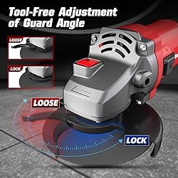 Revvstark Angle Grinder, 7.5-Amp 4 1/2 inch