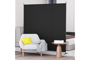 C-Hopetree 1 Panel Room Divider, 6 Ft Tall Indoor Folding Privacy Screen, Portable Partition Separator, Freestanding Separati
