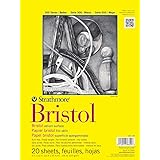 Strathmore 300 Series Bristol Vellum Pad, 9"x12", Tape Bound 20 Sheets