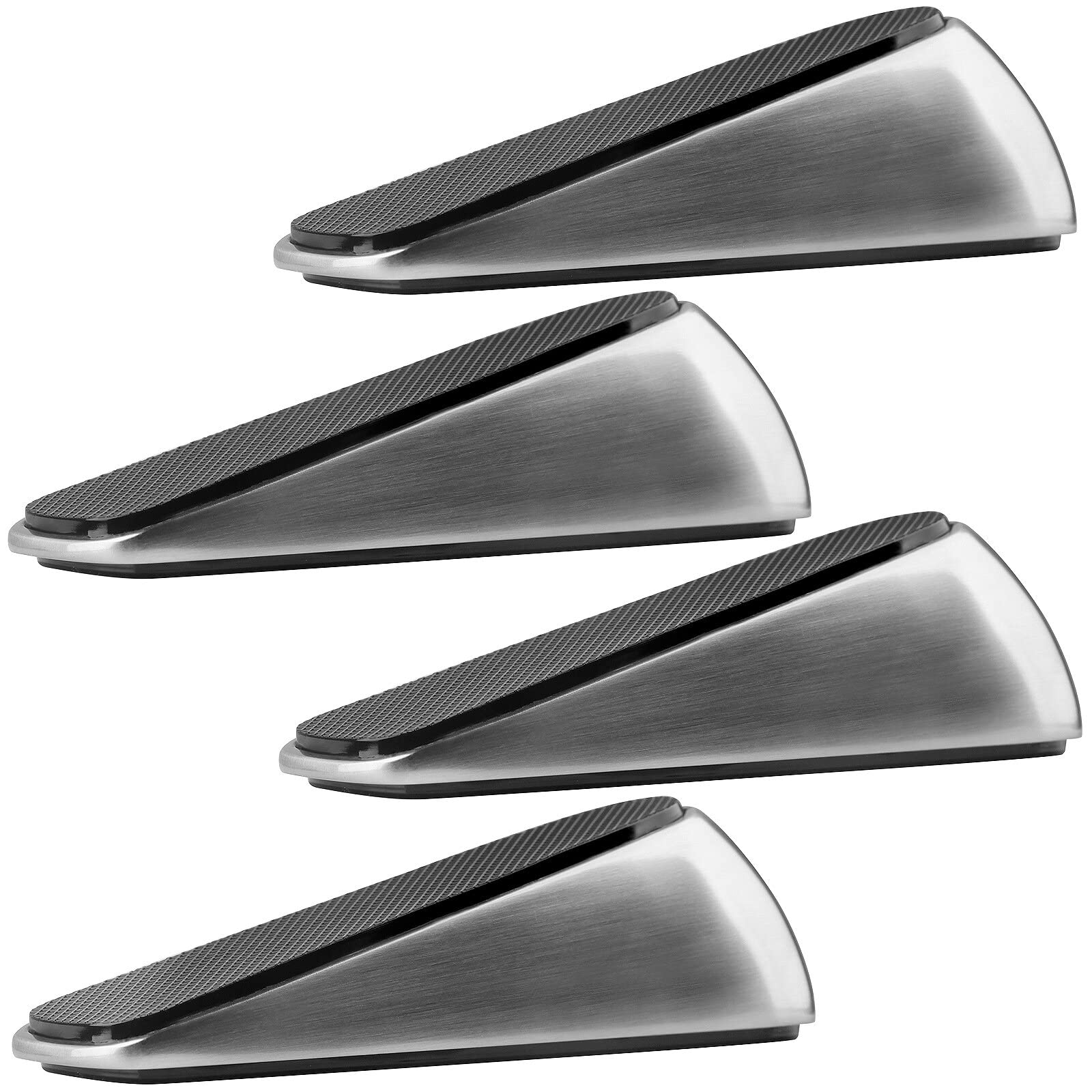 Photo 1 of AIMAXINKE Strongest Door Stoppers for Bottom of Door(4 Pack), Heavy Duty Door Stop Wedge, Quality Zinc Alloy and Silicone Made, Keep Door Open, Comes with 4 Door Stopper Wall Protectors.
