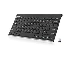 Arteck 2.4G Wireless Keyboard Stainless Steel Ultra Slim Keyboard for Computer/Desktop/PC/Laptop/Surface/Smart TV and Windows