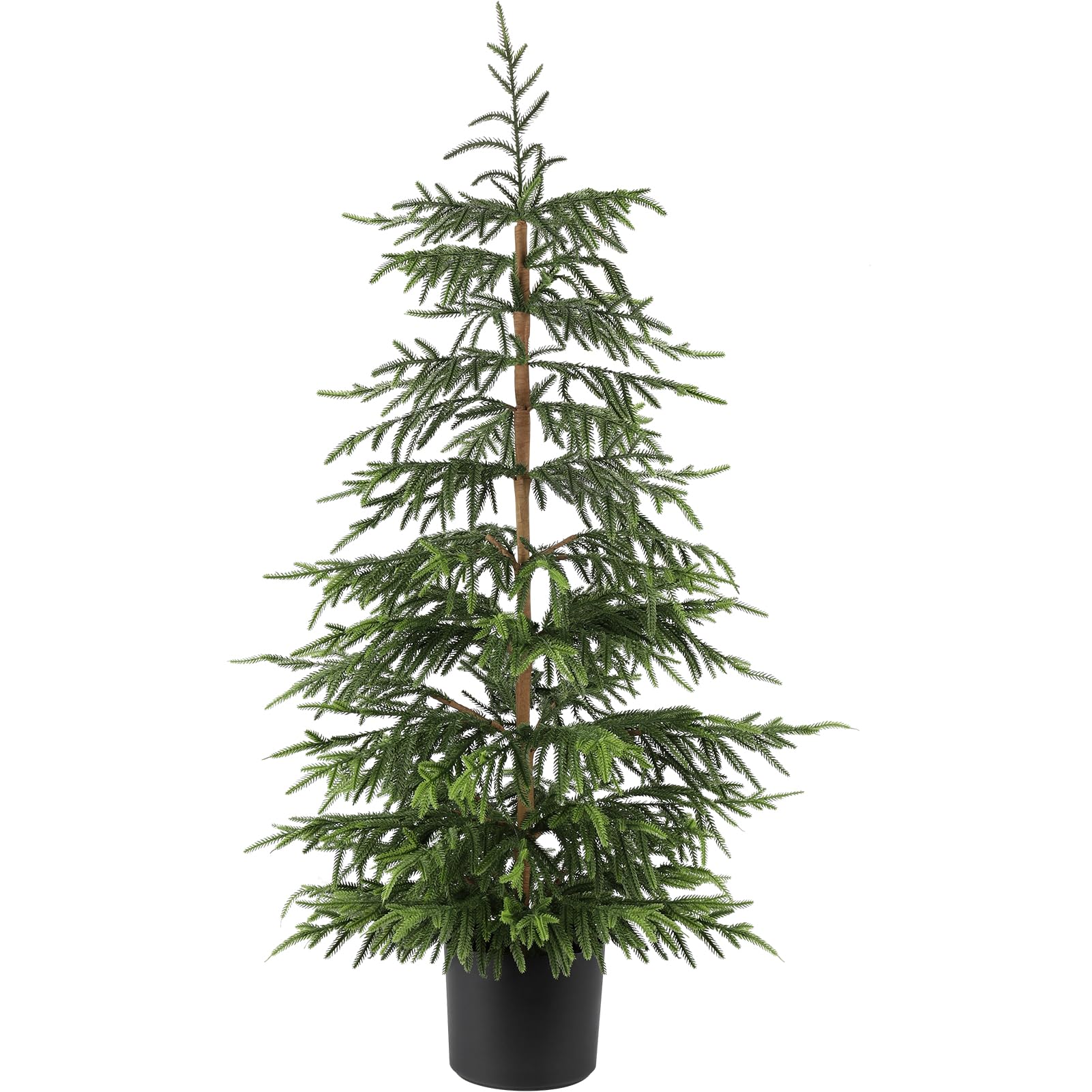 Photo 1 of Artificial Norfolk Pine Christmas Tree - 4Ft Realistic Faux Christmas Tree for Home Indoor Outdoor Christmas Decorations