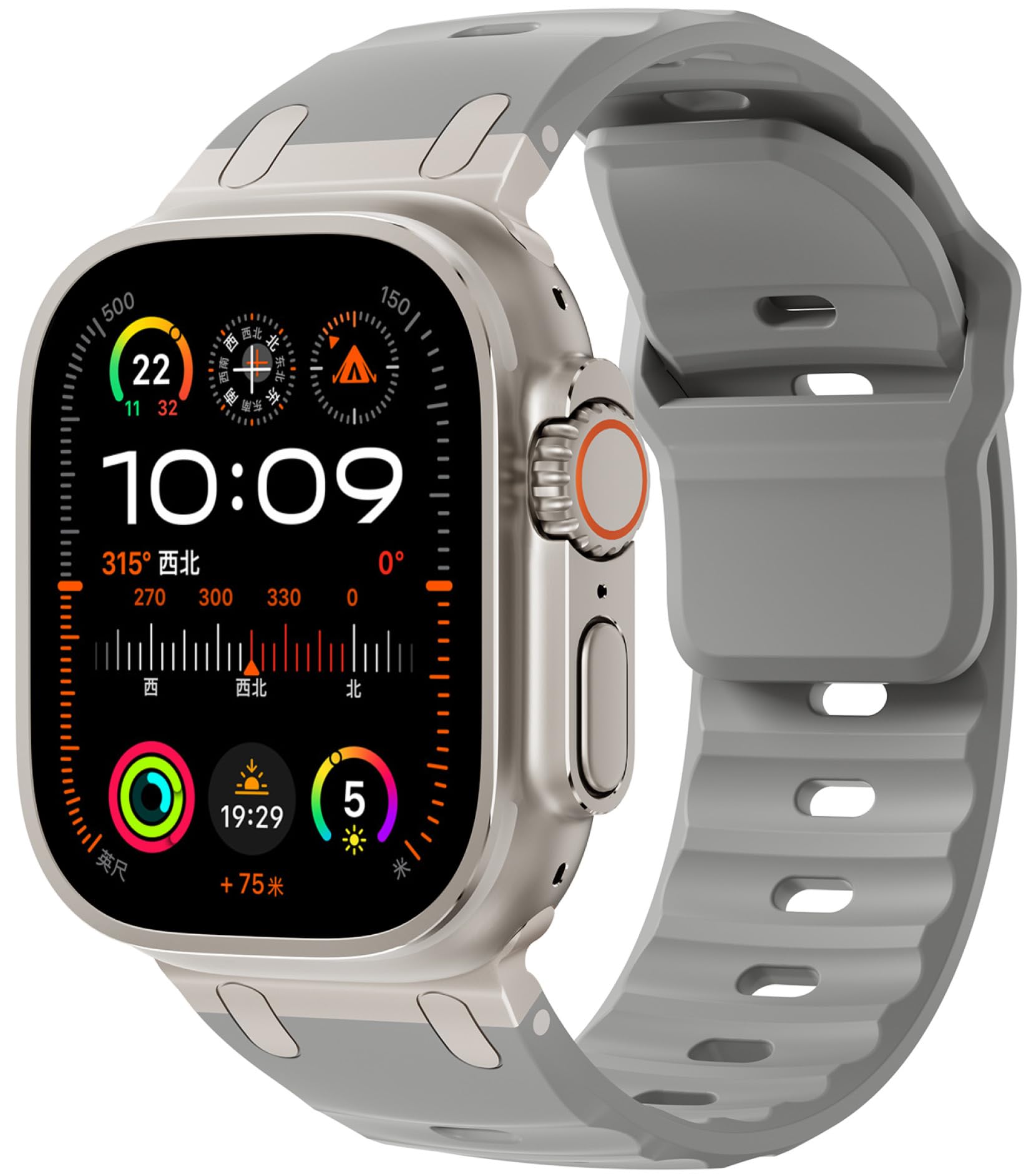 Sport Bands for Apple Watch Ultra 3 2 1 Band 49mm 46mm 45mm 44mm 42mm Women Men,Rugged Wide Silicone Waterproof Wristbands with Metal Adapter Strap for iWatch Series 11 10 9 8 7 6 5 4 SE 3 2,Ultra/3/2