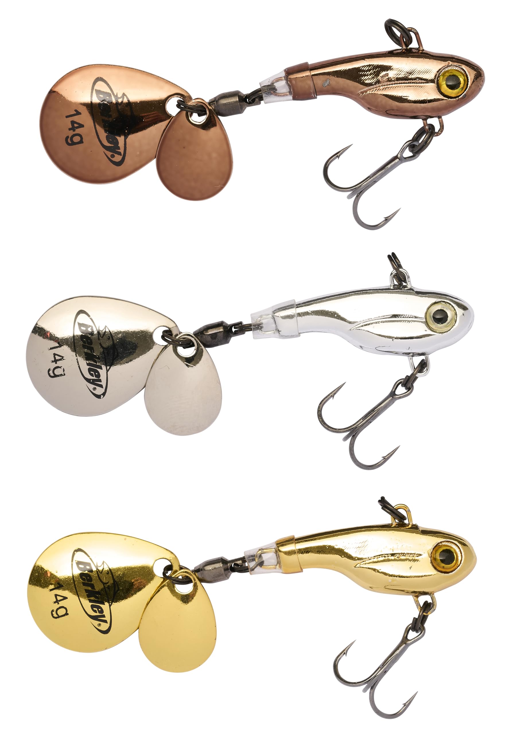 Berkley Pulse Spintail 3-Pack, Fishing Hook, Hard Lures, PredatorFishing, Perch, Unisex, Assorted, 14g