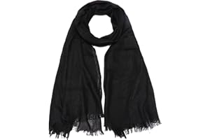 Women Summer Scarfs Cotton Lightweight Large Long Gauze Shawl Beach Wrap Plain 75”×43”