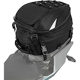 JFG RACING Motorcycle Tail Bag 22-38L Dual Use Seat Helmet Bag Backpack Universal for Motorcycle Motorbike Street Dirt Bike Accessories