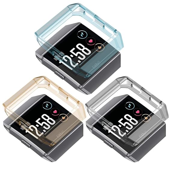 Compatible Fitbit Ionic Case Protector greatgo Soft Shock Proof Protective Slim Frame Durable Cover Accessories for Ionic smartwatch Women Men ...