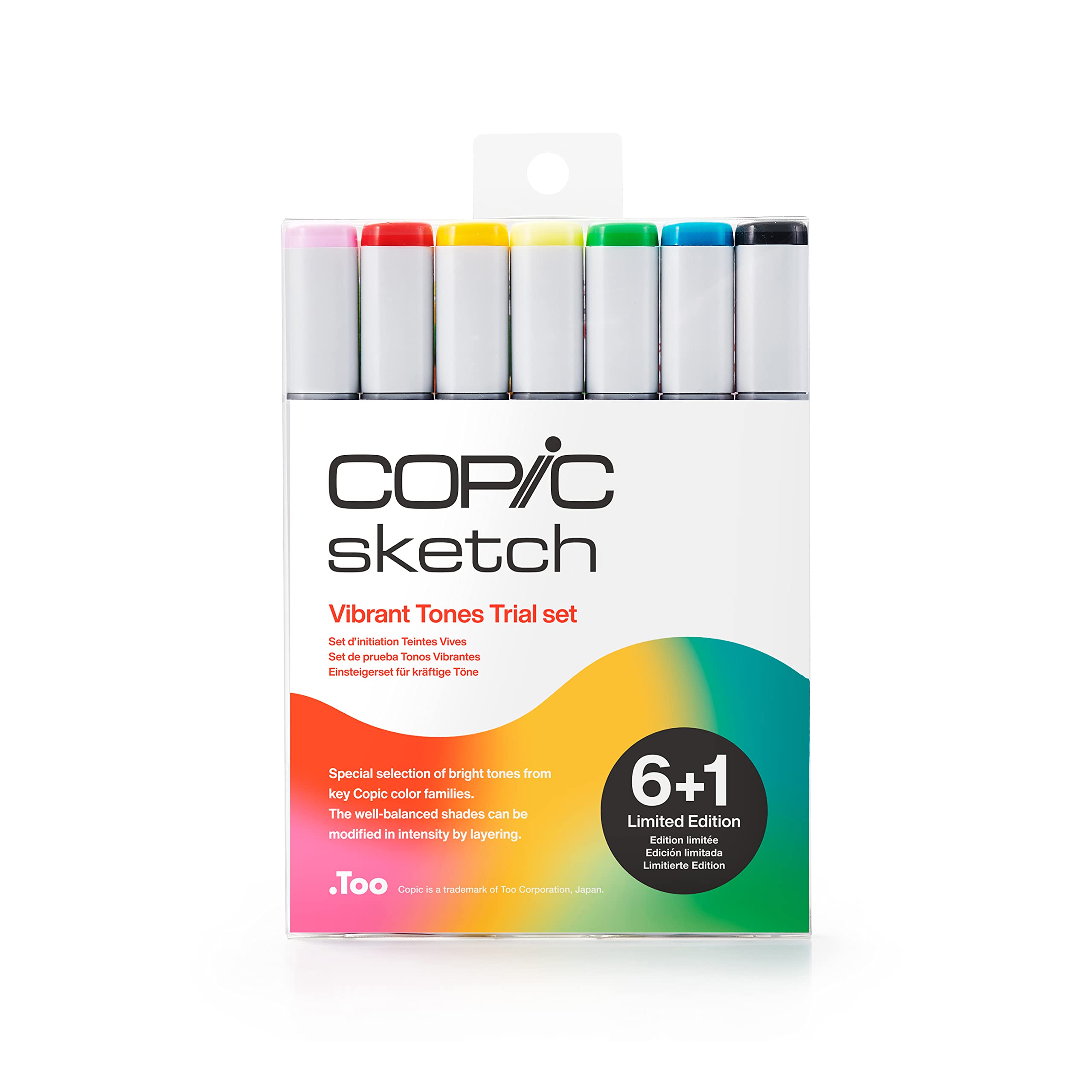 Copic Sketch 6 + 1 Limited Edition Set - Vibrant Tones Trial Multi CZ21075962