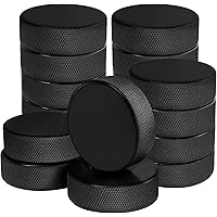 Faswin 18 Pack Ice Hockey Pucks with 3 Reusable Mesh Bag, Official Regulation, Diameter 3", Thickness 1", 6oz, Black