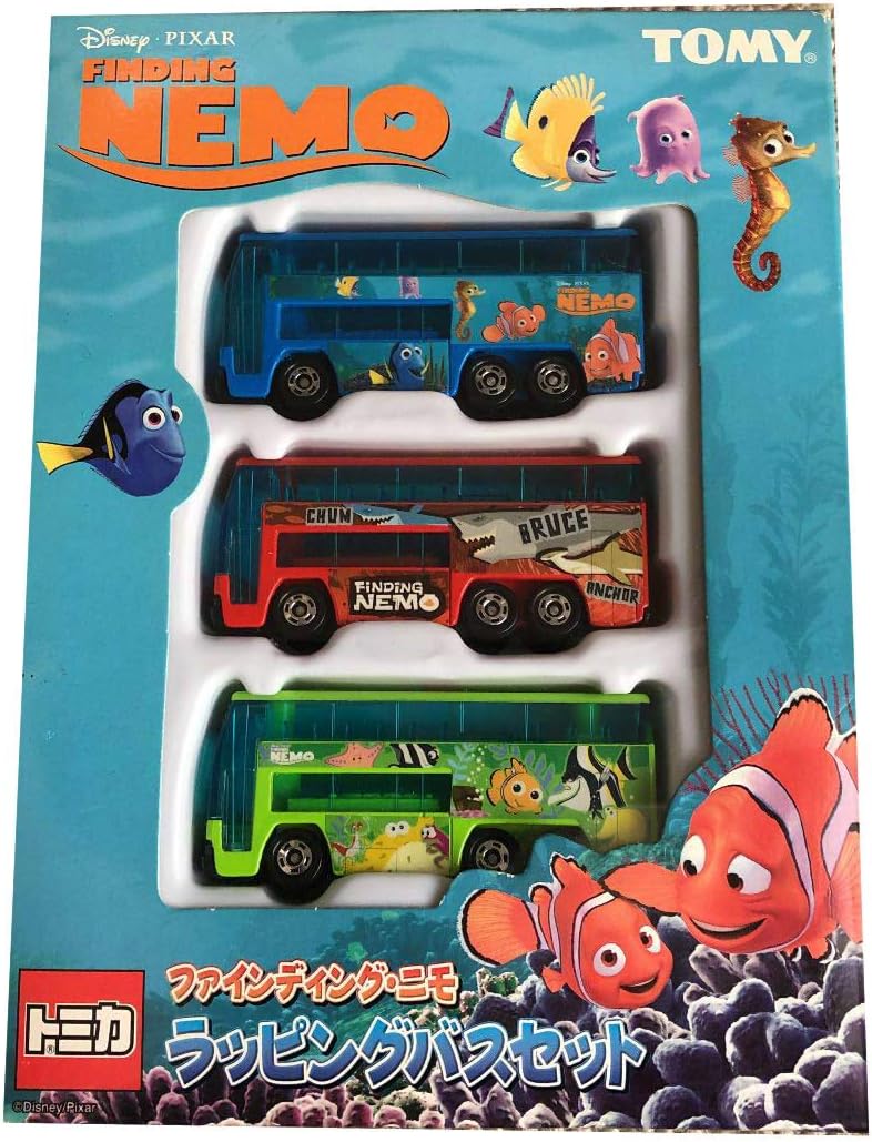 Amazon トミカ ディズニー ファインディング ニモ ラッピングバス セット ミニカー ダイキャストカー おもちゃ