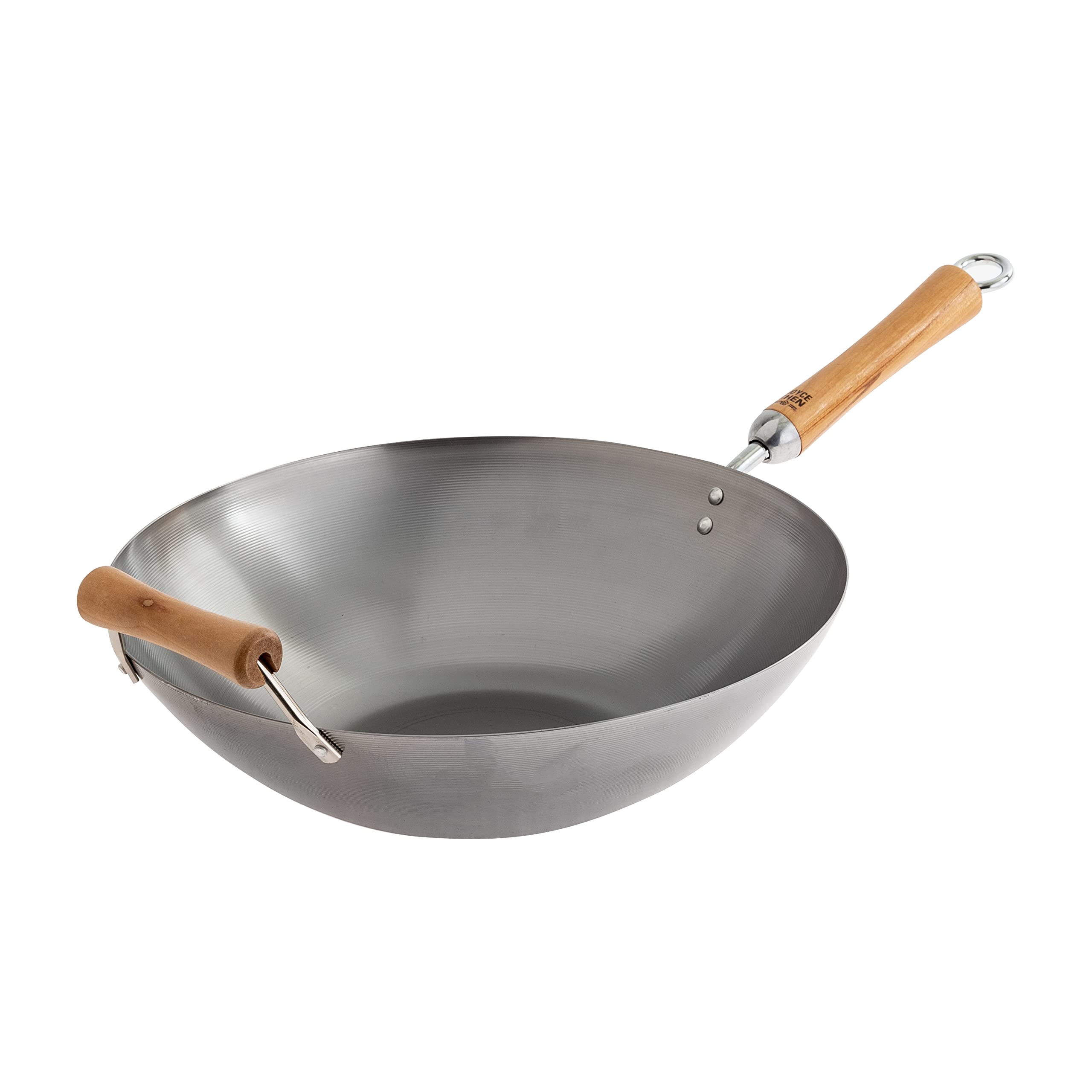 Photo 1 of JOYCE CHEN Classic Series 14-Inch Carbon Steel Wok with Birch Handles