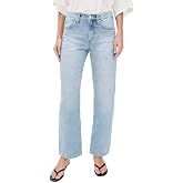 PISTOLA &ndash; Lexi Mid Rise, Signature Bowed Straight Jeans &ndash; Light Denim Jeans