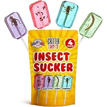 Amazon.com : HotLix Insect Lollipops (4-Pack), Edible Bugs for ...