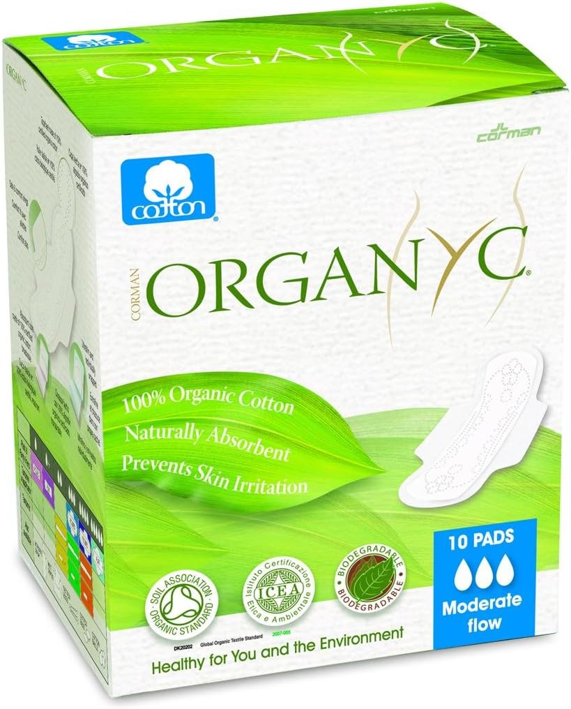 Organyc Sanitary Pads with Wings Day/Case of 120