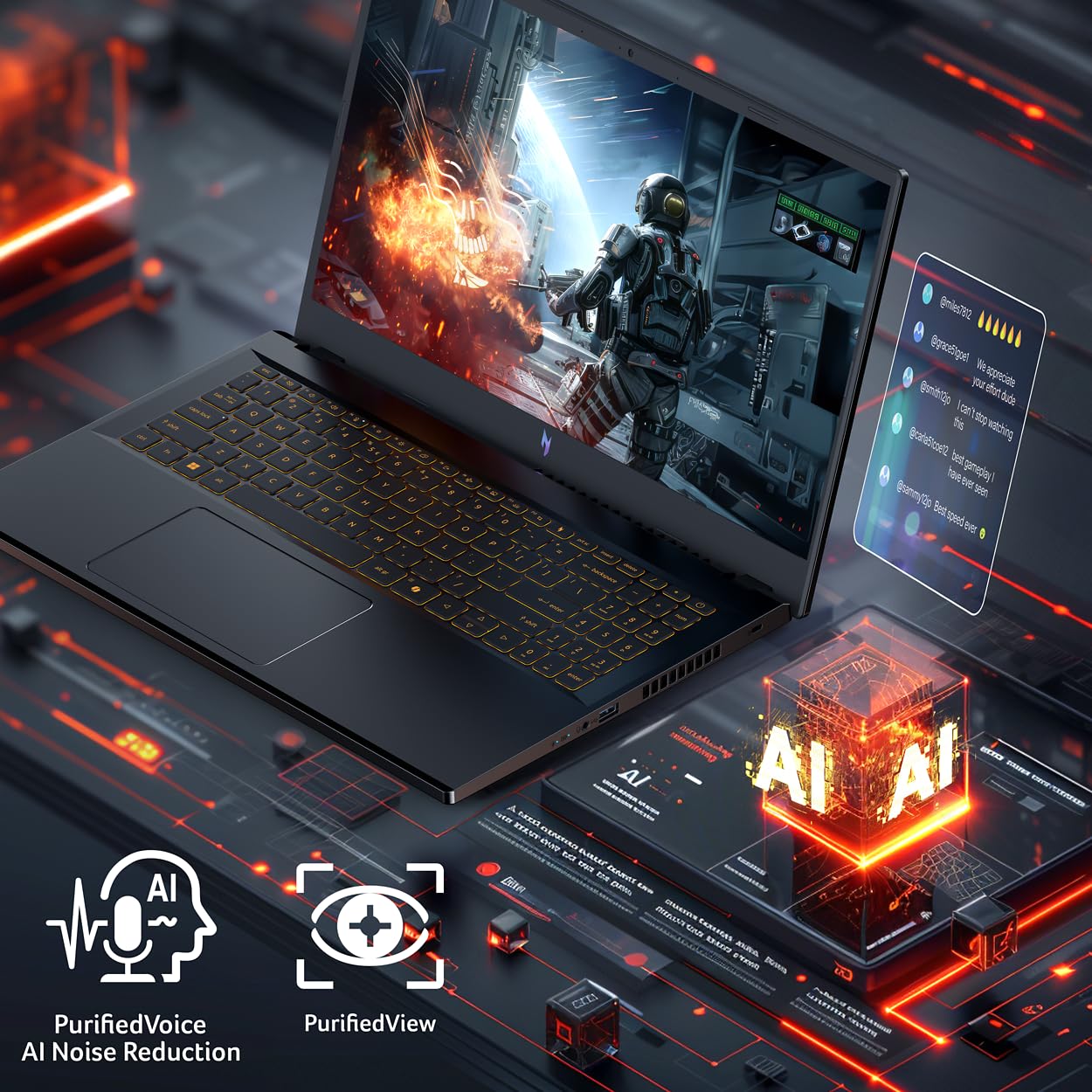 acer Nitro V Gaming Laptop | Intel Core i5-13420H Processor | NVIDIA GeForce RTX 4050 Laptop GPU | 15.6