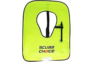 Scuba Choice Scuba Choice Adult Neon Yellow Snorkel Vest with Name Box, Large
