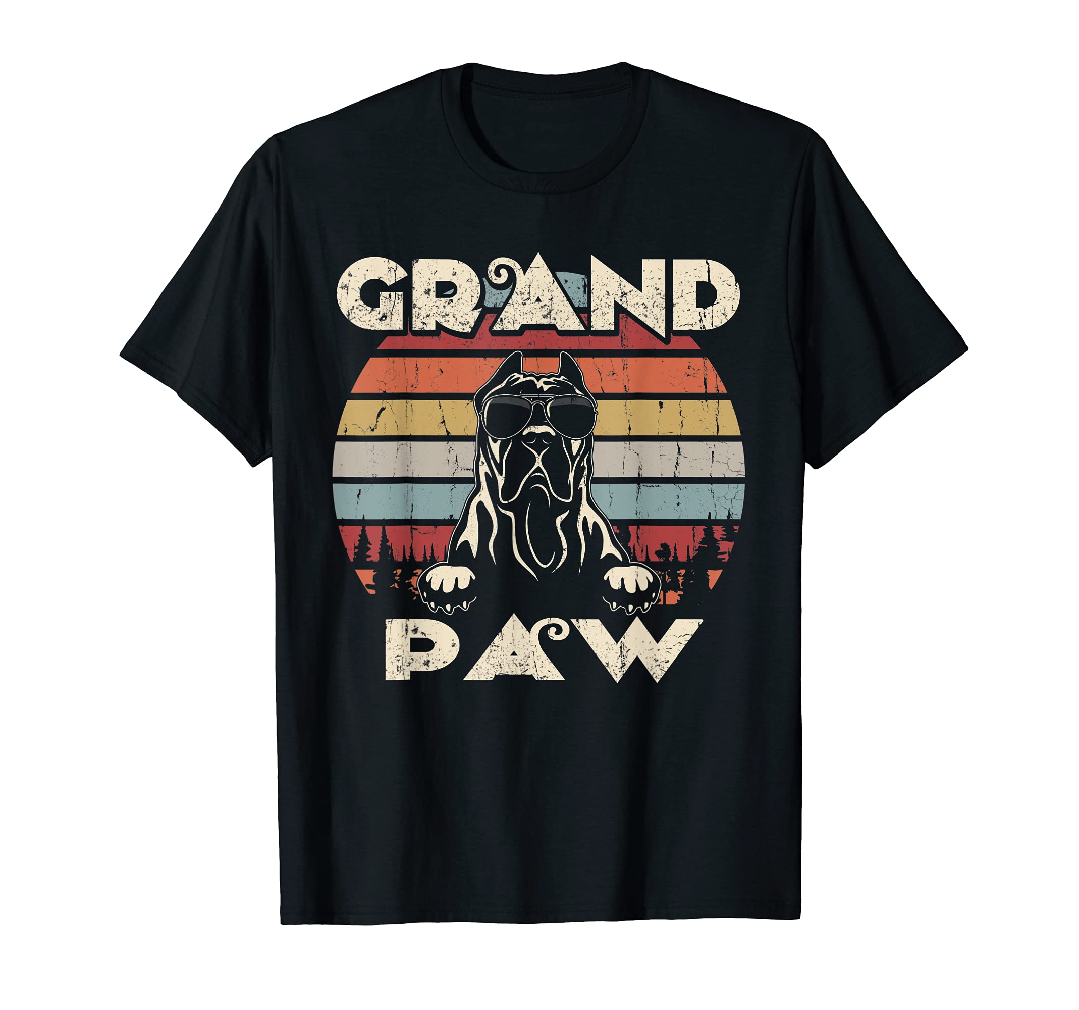 Grand Paw Presa Canario dog lovers vintage retro T-Shirt