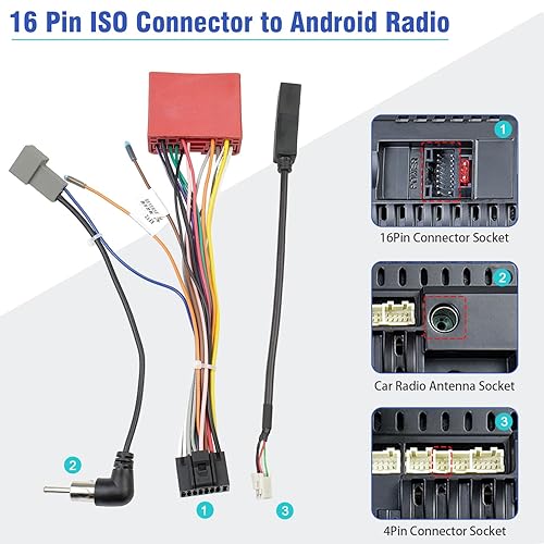 jayubien Cablaggio stereo a 24 pin per connettore radio Mazda, compatibile con Mazda 2/3/5/6/CX 5/CX 7/CX 9 MPV Tribute Protege Miata Car Radio Wire Harness Adapter Plug