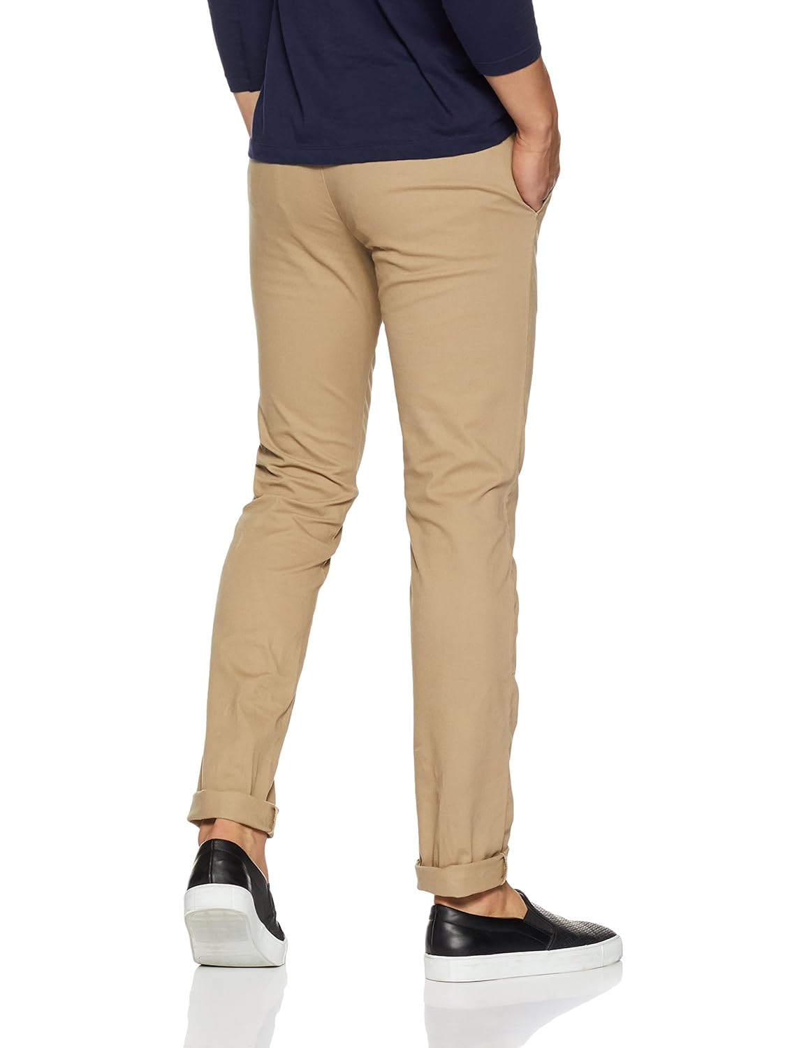 arrow sport men's straight fit cotton casual trousers