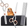 Dog Grooming Scissors Colorful Pet Trimming Scissors Set Professional Grooming Barber Scissors Kit 7 inch Stainless Steel Shears for Grooming and Hair Cutting