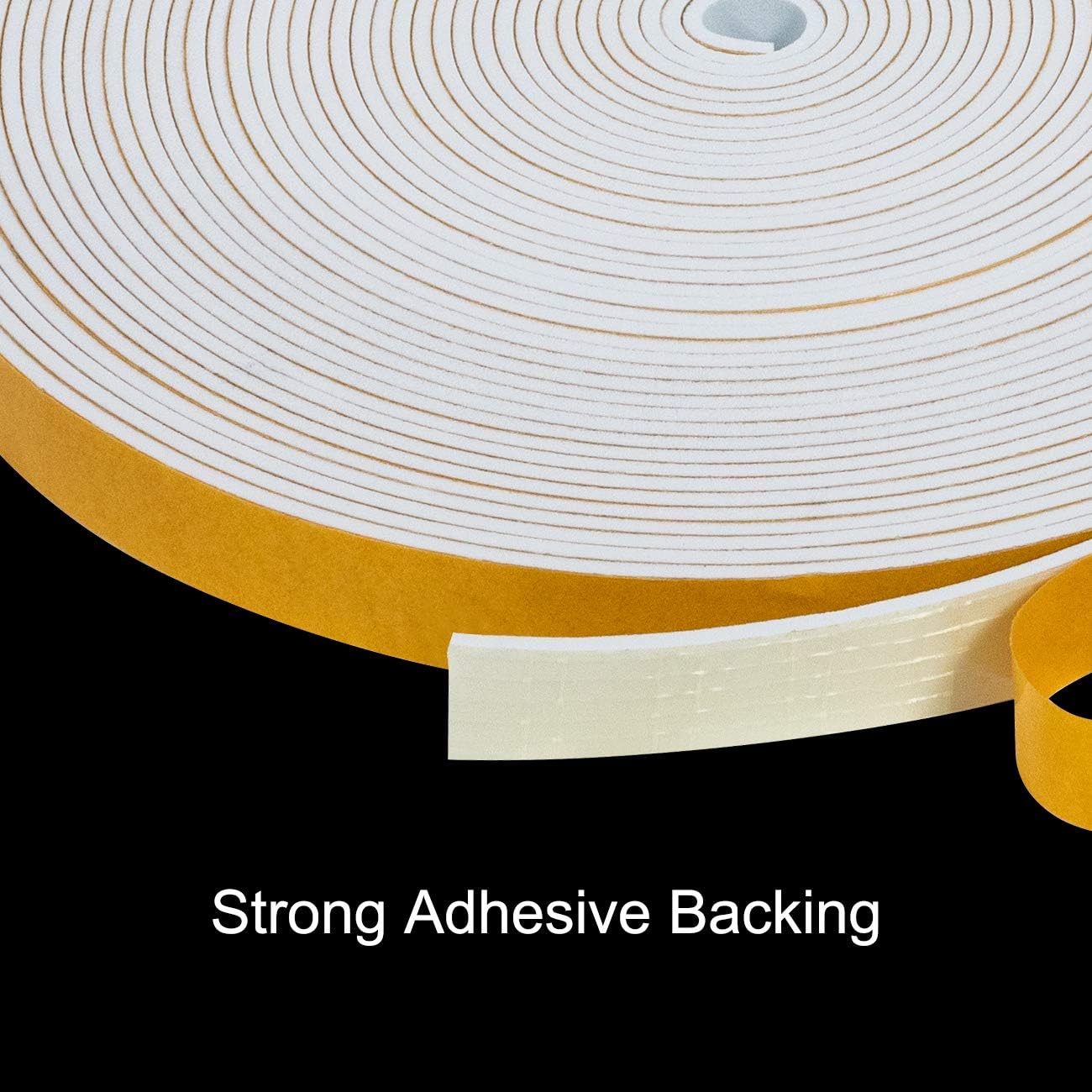 fowong Self Adhesive Weatherstripping 12mm Wide X 1.5mm Thick X 10M Long White Colour Closed Cell Foam Tape Home Window Door Draught Excluder - Image 4