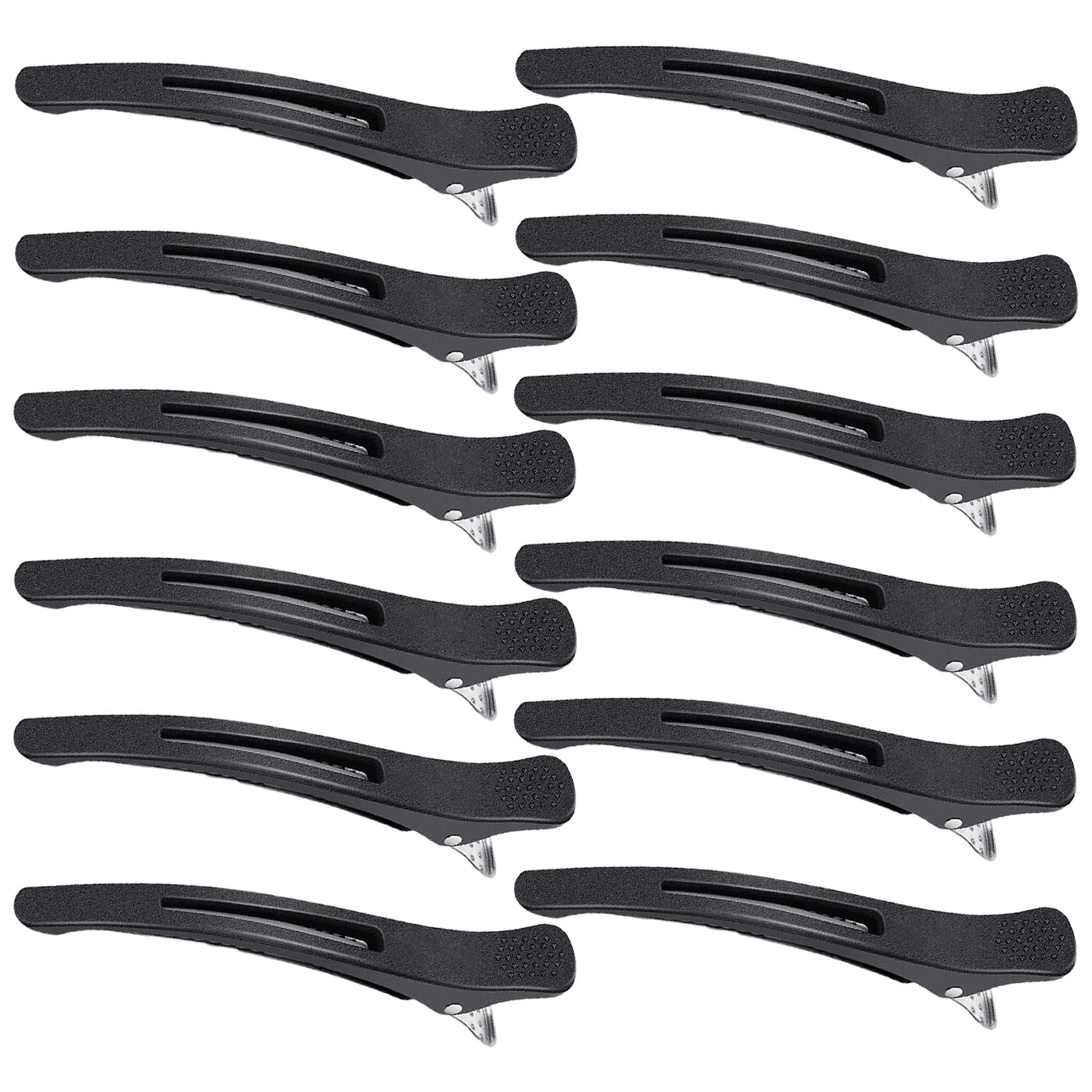 ZEVONDA 12 Pcs Professional Hair Clips - Non Slip No-Trace Duck Billed Hair Clips for Styling and Sectioning Salon and Home Hair Cutting Clips for Hairdresser
