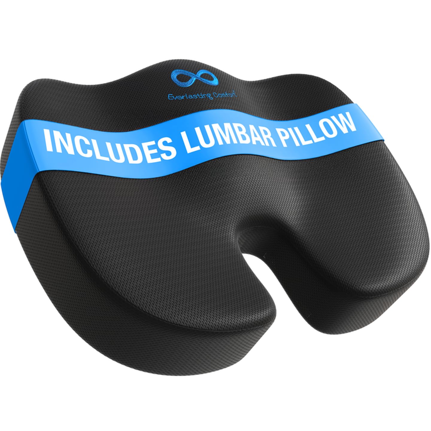 Photo 1 of Everlasting Comfort Doctor Recommended Memory Foam Seat Cushion for Office Chairs & Car Seat - Ergonomic Office Desk Accessories for Tailbone Pain Relief, Sciatica & Back Support
