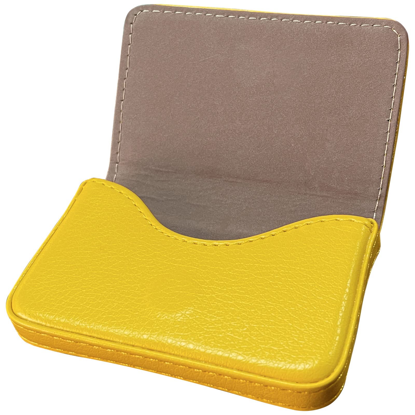 Sundee Business Name Card Holder - Luxury PU Leather, Credit Card ID Case/Holder for Men & Women - Keep Cards Clean (Yellow)