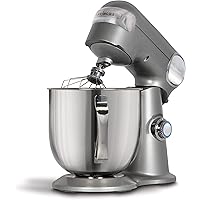 Cuisinart Precision Master 6.5-Quart Tilt-Head Stand Mixer, 12 Speed, 600W, Includes Bowl, Dough Hook, Chef's Whisk and Flat