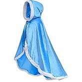 Party Chili Fur Princess Hooded Cape Cloaks Costume for Girls Dress Up