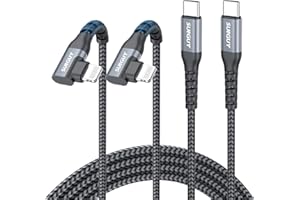 SUNGUY Right Angle USB C to Lightning Cable 6FT [2Pack], MFi Certified 90 Degree Type C to Lightning, Charger Cord Fast Charg