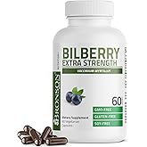 Bronson Bilberry Extra Strength Vaccinium Myrtillus, Promotes Eye Health and Supports Healthy Vision - Non GMO, 60 Vegetarian Capsules
