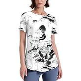 Kistore Workout Tops for Women Short Sleeve Boat Neck Loose Fit Gym T-Shirt Athletic Casual Tee Shirts