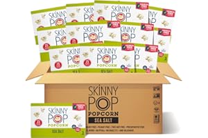 SkinnyPop Popcorn, Sea Salt Microwave, 2.8oz, 12 Boxes (3 Bags per Box)