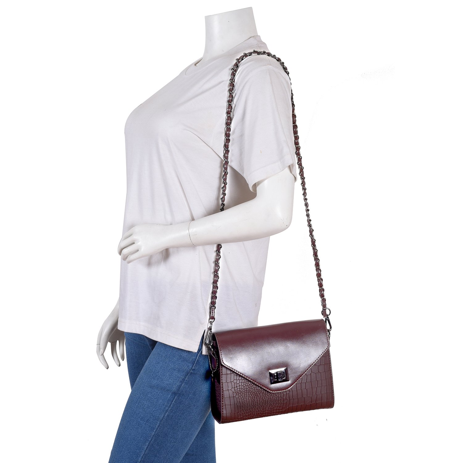 lino perros women's sling bag (brown)