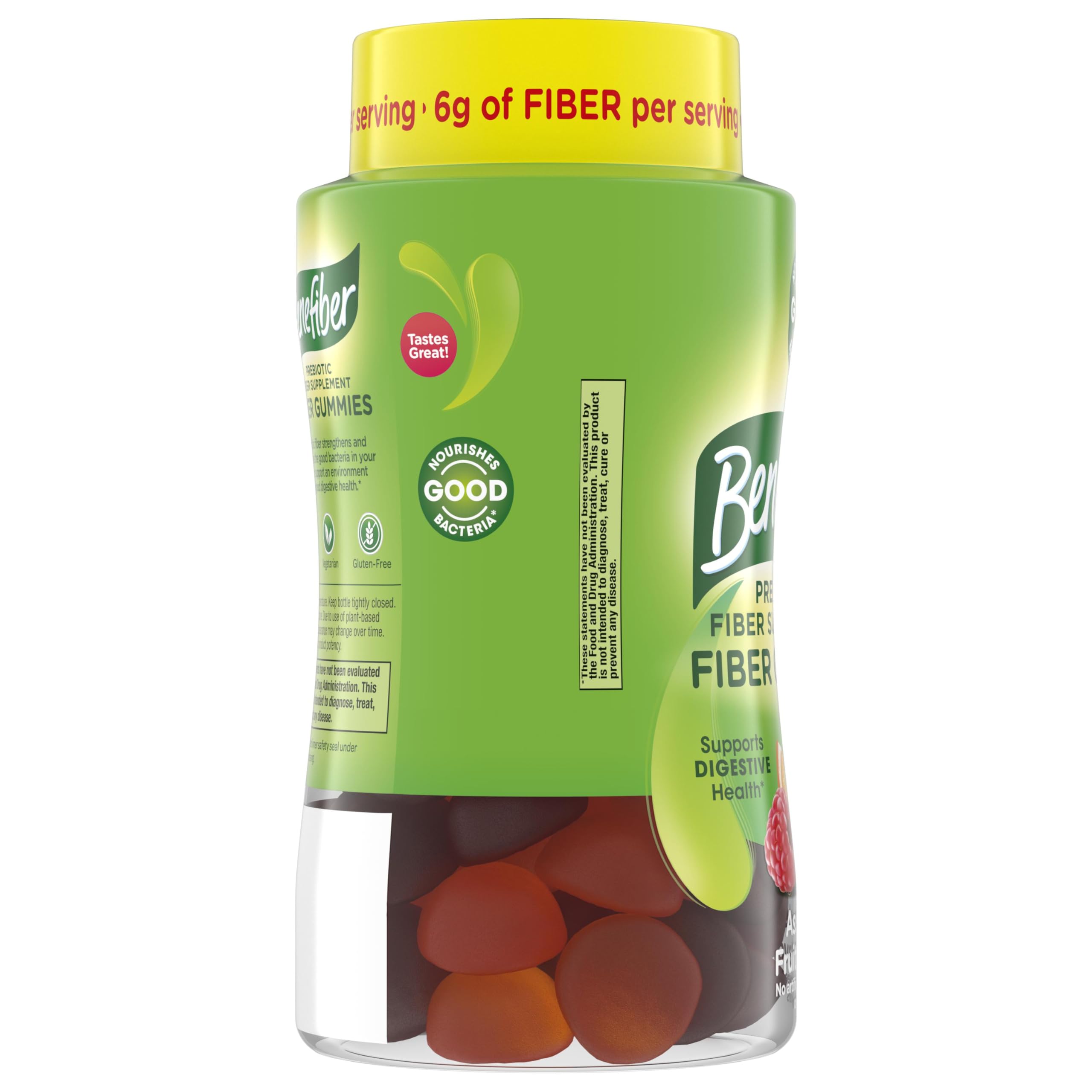 Benefiber Prebiotic Fiber Supplement Gummies for Digestive Health, Assorted Fruit Flavor - 81 Count