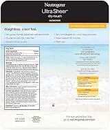 Neutrogena Ultra Sheer SPF 55 Sunscreen Lightweight Clean Feel 8 Fl Oz Face view 2