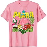Girl Hawaiian Aloha Flamingo Hawaii T-Shirt