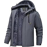 QPNGRP Mens Waterproof Ski Snowboard Jacket Winter Windproof Snow Coat