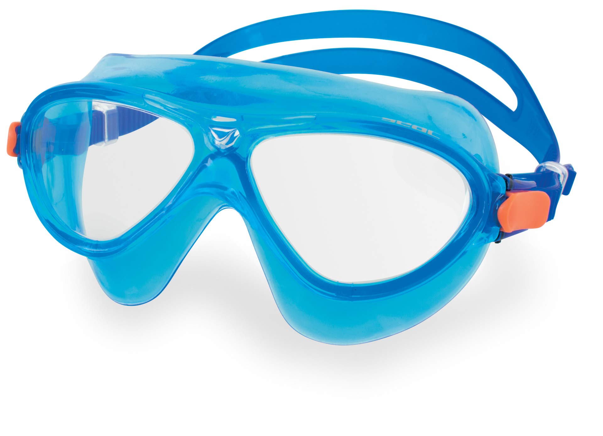 SEAC Unisex-Youth Riky Mask Goggles for Children, Ideal for Swimming Pool and Open Water, Blue LT, junior