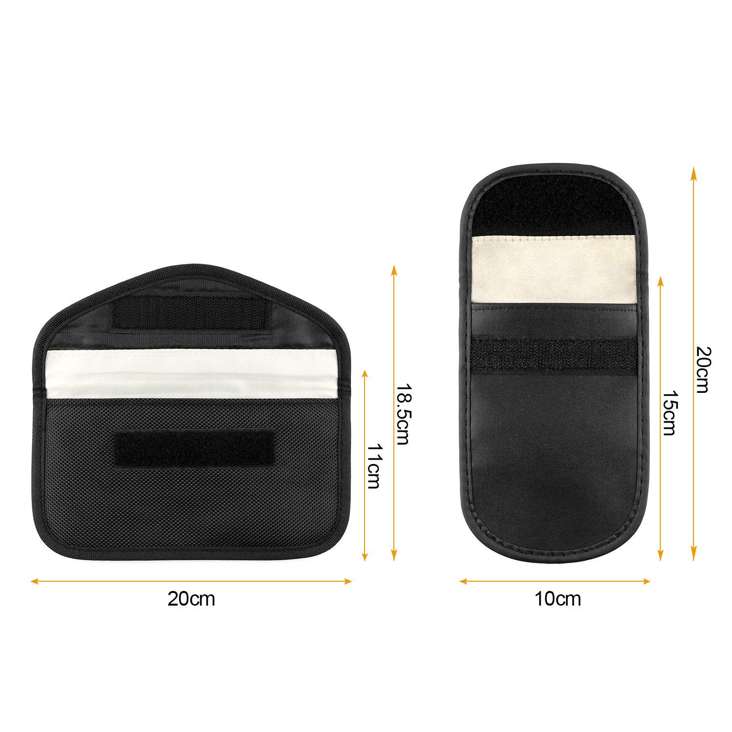 SENWOW Large Faraday Bag for Keyless Fobs Cell Phone and 2pcs Car Key Signal Blocker Pouch RFID Blocking Credit Card Protector
