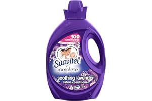 Suavitel Complete Liquid Fabric Softener with Stain Shield Technology, Soothing Lavender, 100 oz